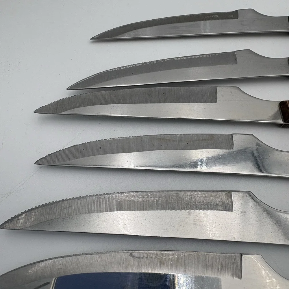 6 St. Regis Stainless‎ Steel Steak Knives Japan Retro MCM Design